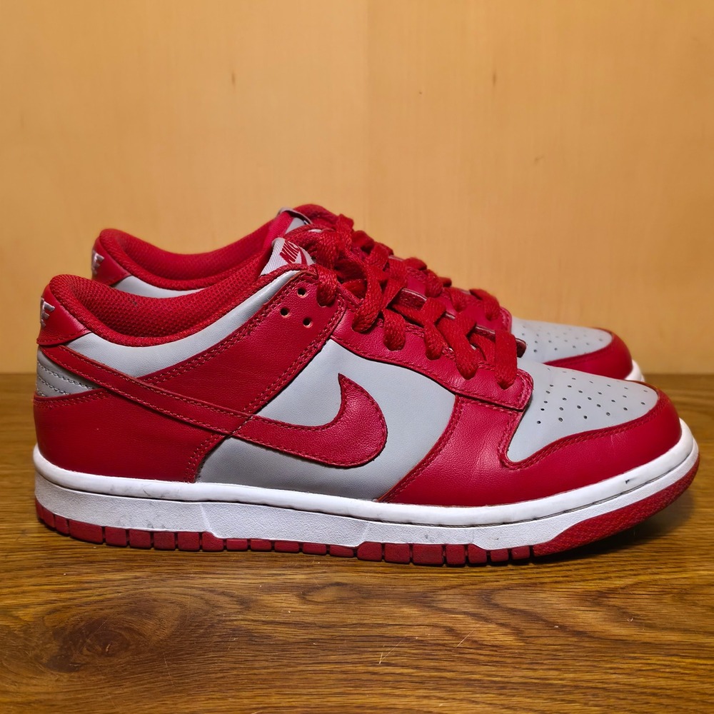 Nike Dunk Low GS CW1590-002 UNLV Medium Grey Varsity Red Size 5.5Y Used Good*